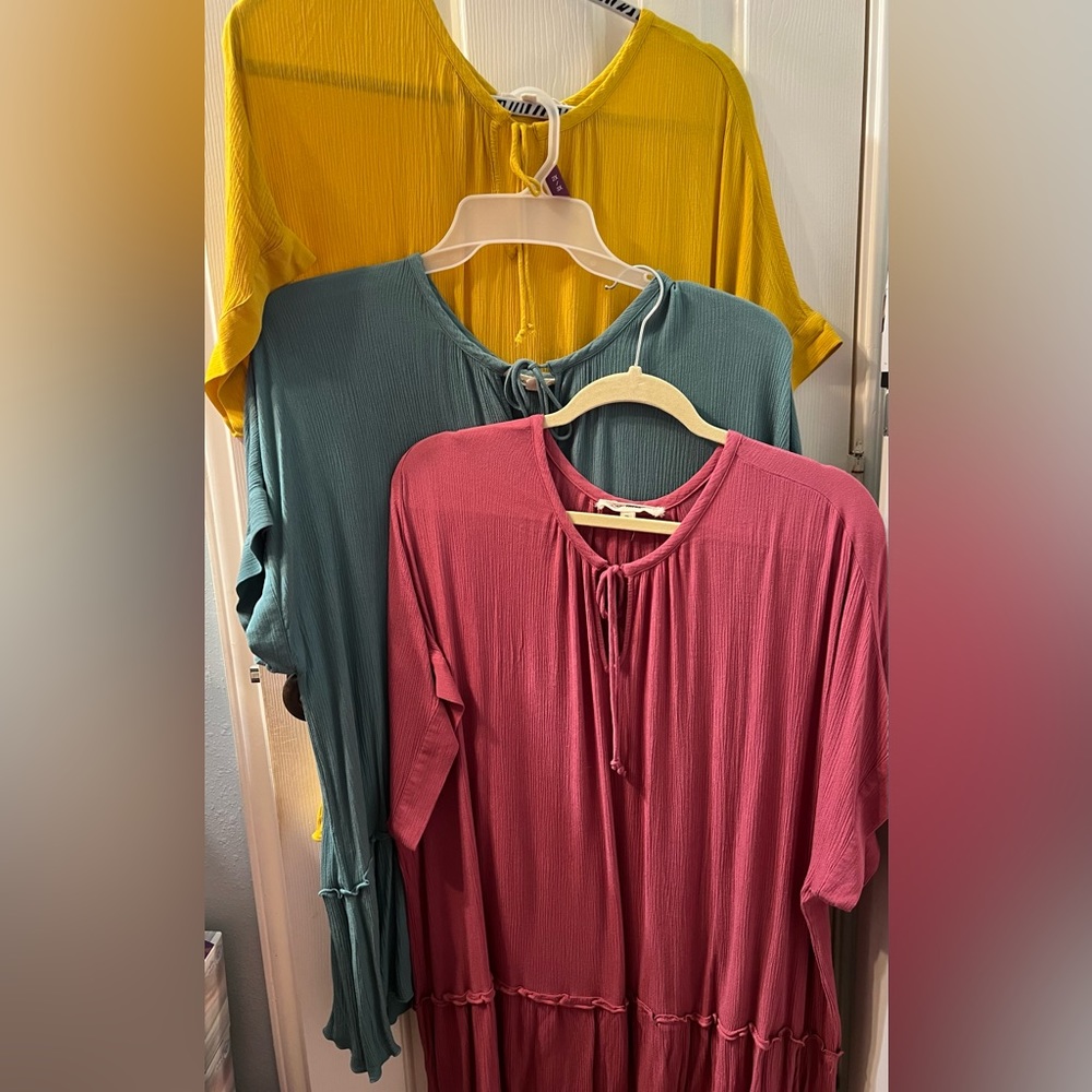 Bundle of 3 Indigo Thread Co Gauze Tops